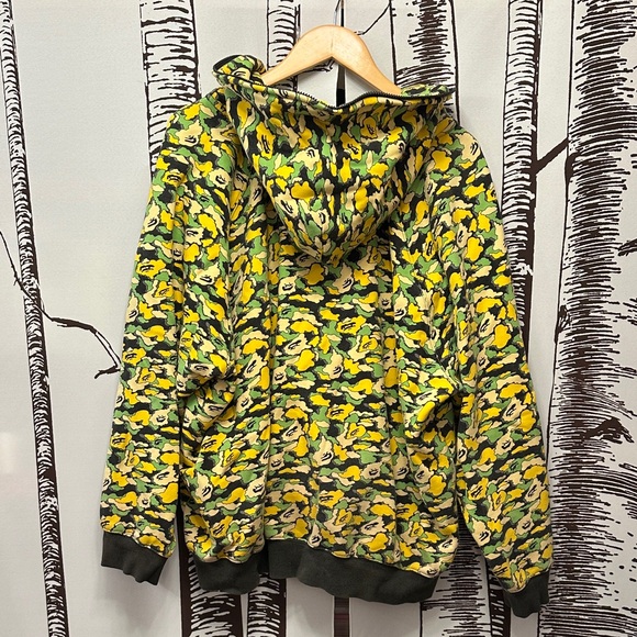 Vintage Bape Yellow and Green Camo Zip-Up Hoodie XXXL - Picture 3 of 3